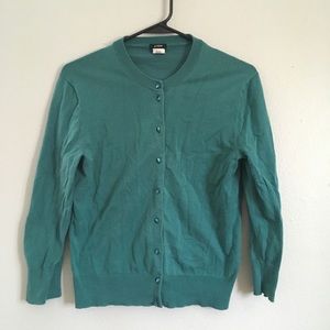 J.Crew teal blue green cardigan